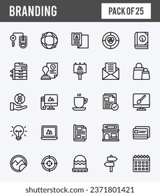 25 Branding Two Color icons pack. vector illustration.
