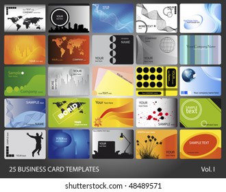 25 business card templates. Volume I