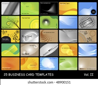 25 business card templates. Volumen II