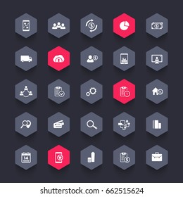 25 business, commerce icons