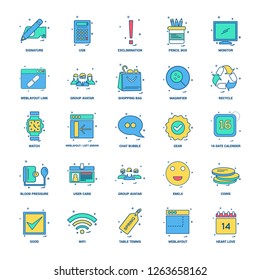 25 Business Concept Mix Flat Color Icon set 25 Business Concept Mix Flat Color Icon set