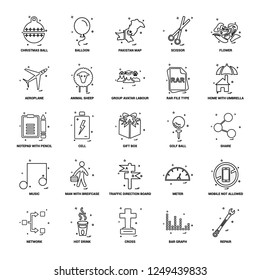 25 Business Concept Mix Line Icon set