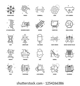 25 Business Concept Mix Line Icon set