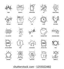25 Business Concept Mix Line Icon set