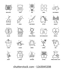 25 Business Concept Mix Line Icon set