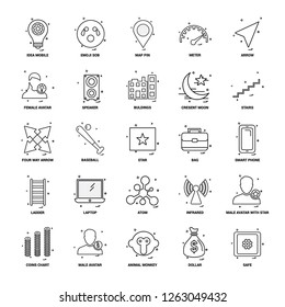 25 Business Concept Mix Line Icon set