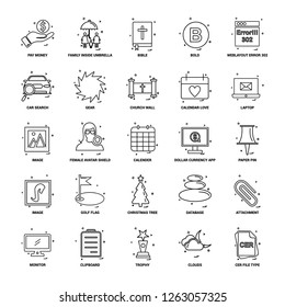 25 Business Concept Mix Line Icon set