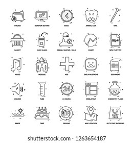 25 Business Concept Mix Line Icon set