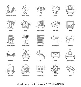 25 Business Concept Mix Line Icon set