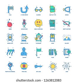 25 Business Flat icon set