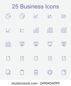 25 Unternehmenssymbole, Vektorgrafik, Grafik