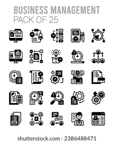 25 Business Management icons Pack vector illustration.