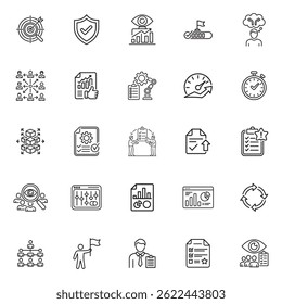 25 Business Management Icons set
