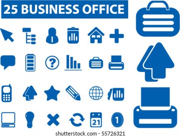 25 business office signs. vector