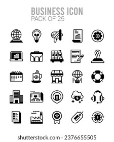 25 Business. Two Color icons Pack. vector illustration.