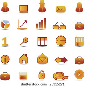 25 business vector icon set