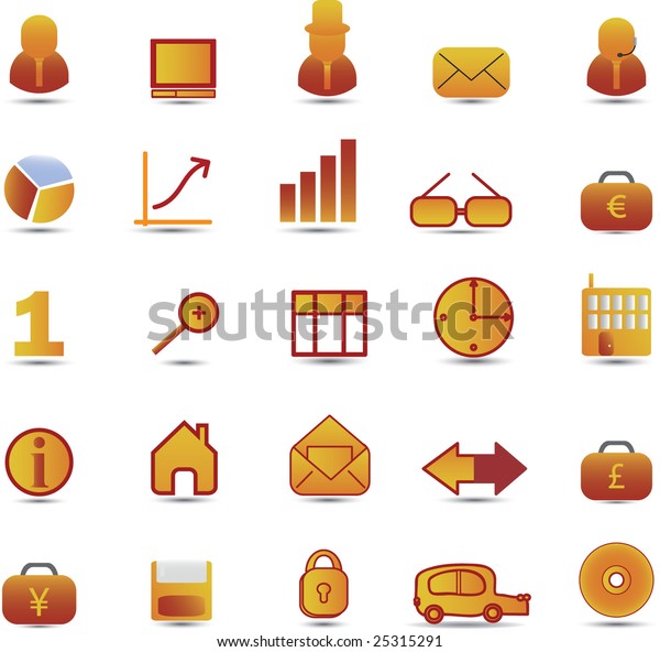 25 business vector icon\
set