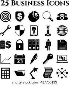 25 businessicon set. Set of web Icons.