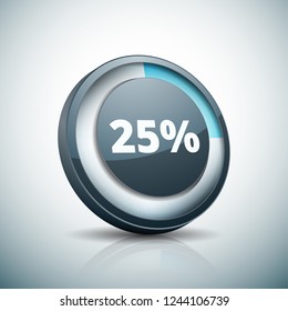 25% button illustration