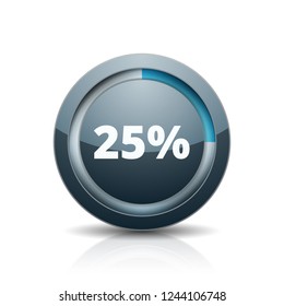25% button illustration
