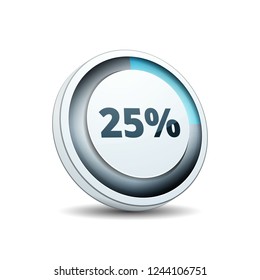 25% button illustration