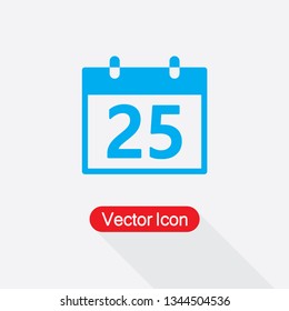 25 Calendar Icon Vector Illustration Eps10