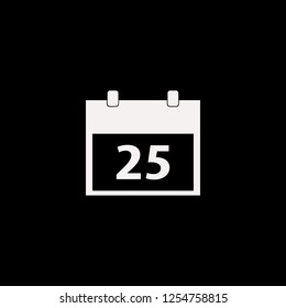 25 calendar vector icon. flat 25 calendar design. 25 calendar illustration for graphic 