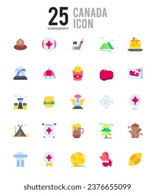 25 Canada. Two Color icons Pack. vector illustration.