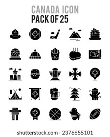 25 Canada. Two Color icons Pack. vector illustration.