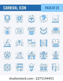 25 Carnival. Two Color icons Pack. vector illustration.