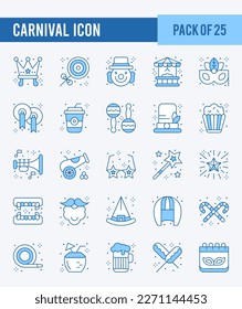 25 Carnival. Two Color icons Pack. vector illustration.
