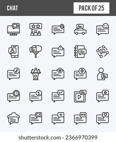 25 Chat Lineal Expanded icons pack. vector illustration.