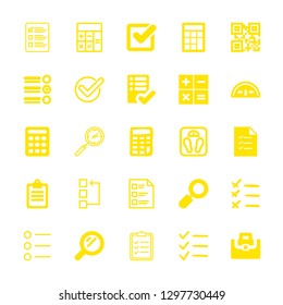 25 check icons with list and checked in this set