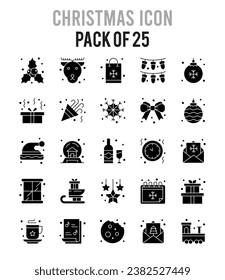 25 Christmas. icons Pack. vector illustration.