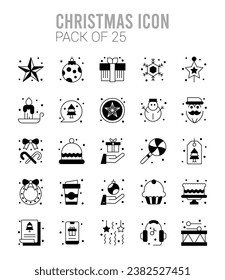 25 Christmas. icons Pack. vector illustration.