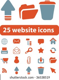 25 classic website icons. vector
