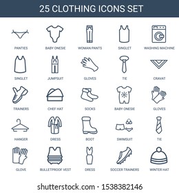 25 Clothing Icons Trendy Clothing Icons Stock Vector (Royalty Free ...