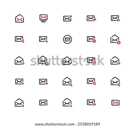 25 Collection Of Email Icon - Dual Tone