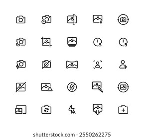 25 Collection Of Web User Interface Icons Editable Stroke
