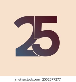 25 concept new year gradient vector logo