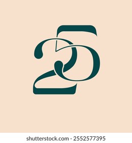 Logotipo del Vector del año nuevo del concepto 25