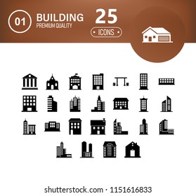 25 construction icon set design