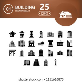 25 construction icon set design