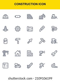 25 construction icon set pack bundle