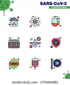25 Coronavirus Emergency Iconset Blue Design such as travel; plane; chemical; lab; test viral coronavirus 2019-nov disease Vector Design Elements
