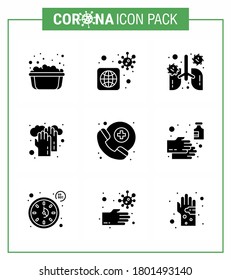 25 Coronavirus Emergency Iconset Blue Design such as  doctor on call; medical; anatomy; hands; pneumonia viral coronavirus 2019-nov disease Vector Design Elements