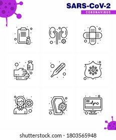 25 Coronavirus Emergency Iconset Blue Design such as  fever; wash; kidney; soap; cleaning viral coronavirus 2019-nov disease Vector Design Elements