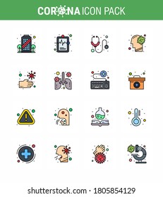 25 Coronavirus Emergency Iconset Blue Design such as bacteria; virus; healthcare; ilness; cold viral coronavirus 2019-nov disease Vector Design Elements