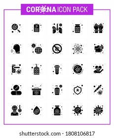 25 Coronavirus Emergency Iconset Blue Design such as medicine; form; anatomy; fitness; pneumonia viral coronavirus 2019-nov disease Vector Design Elements