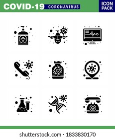 25 Coronavirus Emergency Iconset Blue Design such as  antivirus; on; virus; doctor; call viral coronavirus 2019-nov disease Vector Design Elements